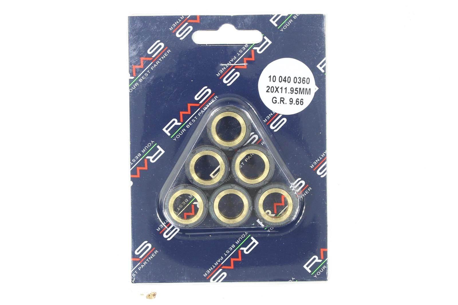 Rolki wariatora 20x12mm 9,6gr benelli malaguti rms pasują do modeli benelli-velvet malaguti-madison/phantom yamaha n-max - zdjęcie 2