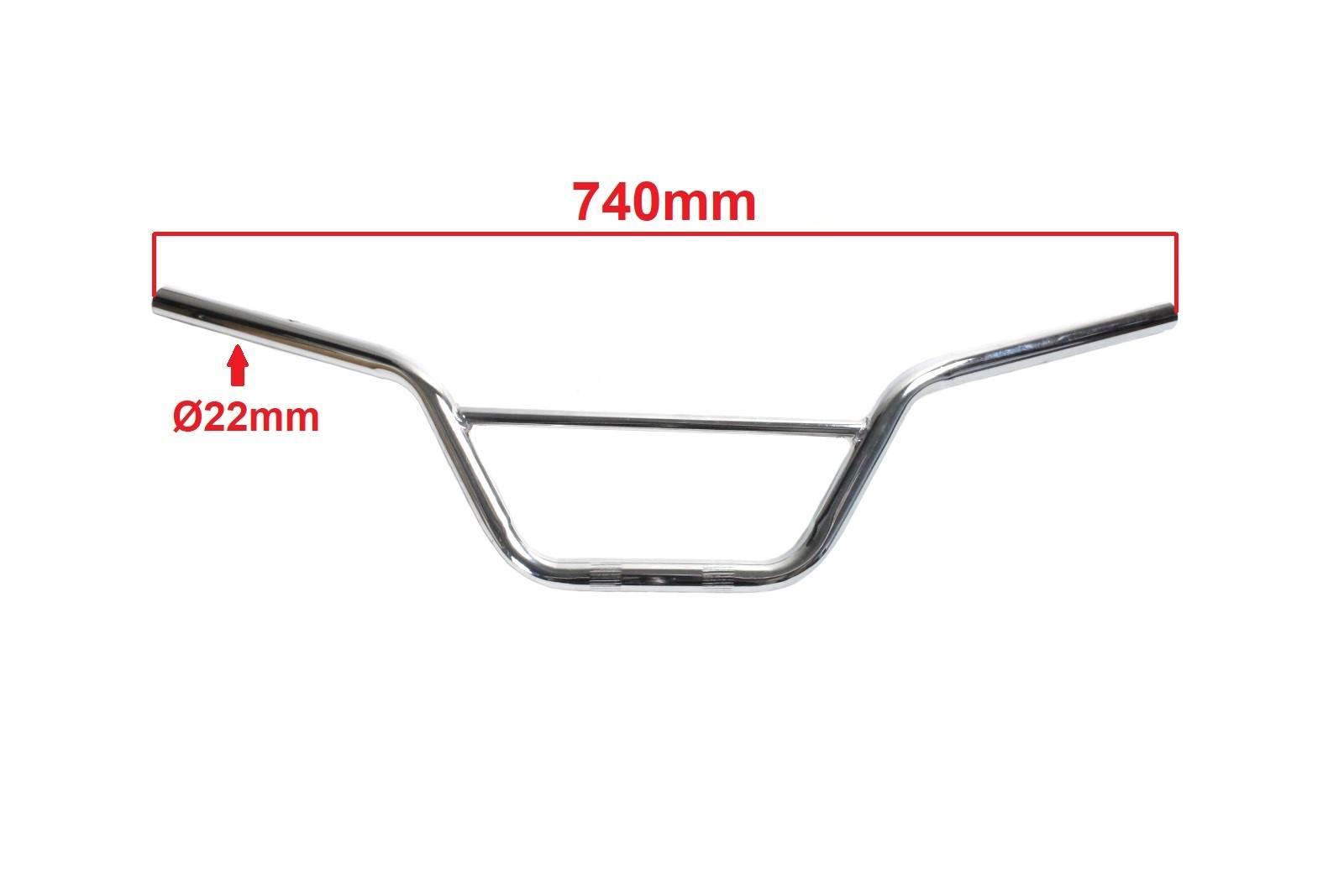 Kierownica cross 125 chrom hb | ROY13350 - zdjęcie 2