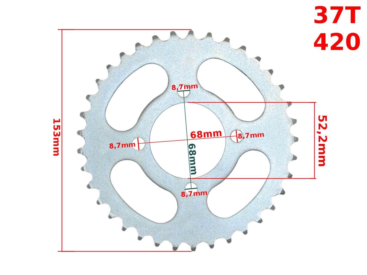 Zębatka tył 420-37z cross 125 hb | ROY13368