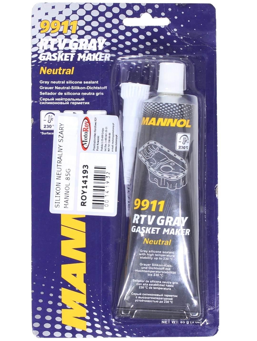 Silikon neutralny szary mannol 85g 9911 | ROY14193