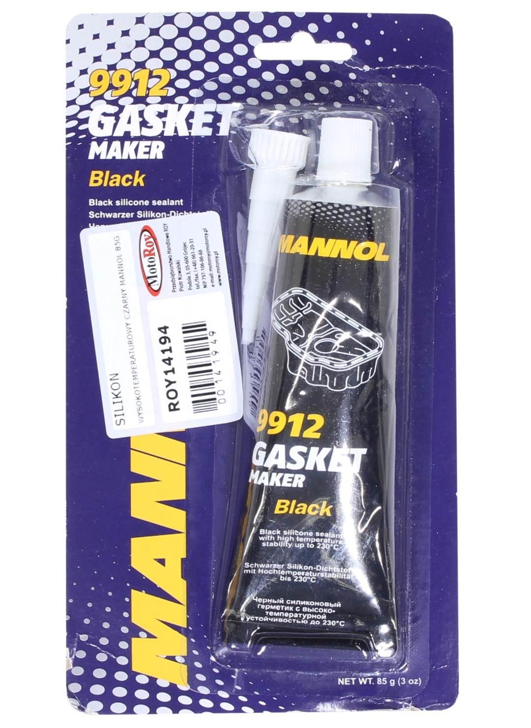 Silikon wysokotemperaturowy czarny mannol 85g