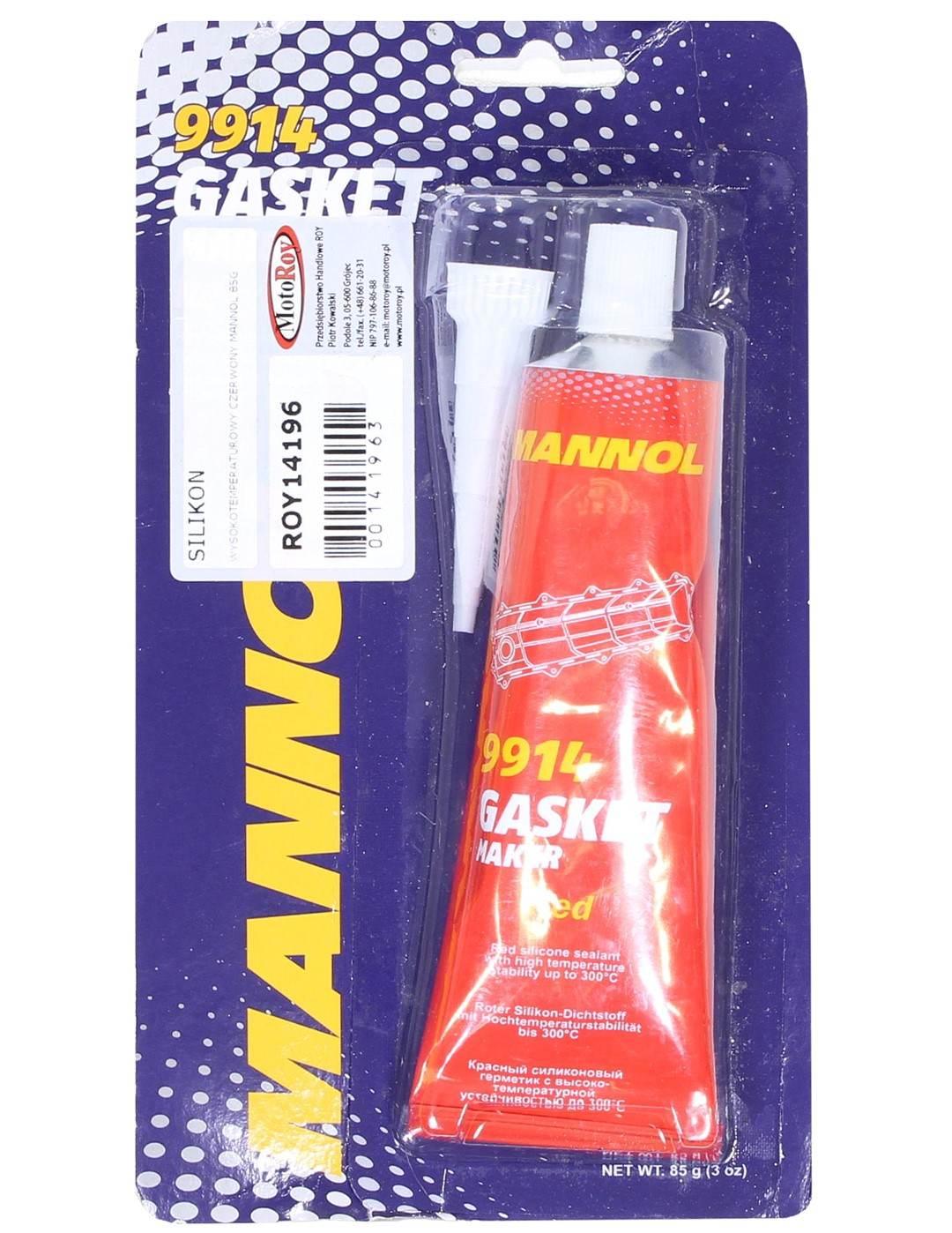 Silikon wysokotemperaturowy czerwony mannol 85g 9914