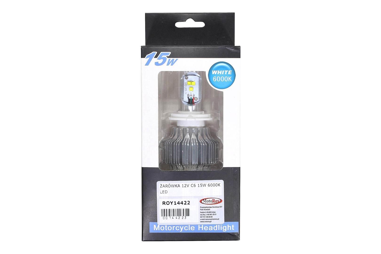 Żarówka 12v c6 15w 6000k led | ROY14422 - zdjęcie 2