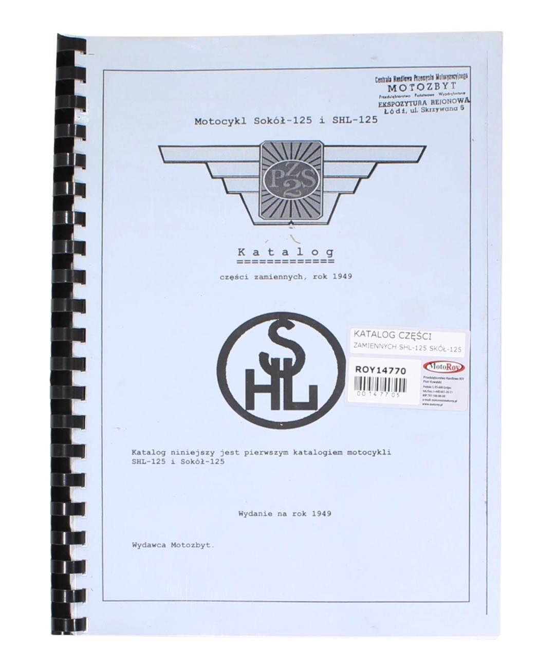 Katalog części zamiennych shl m04 125 sokół 125