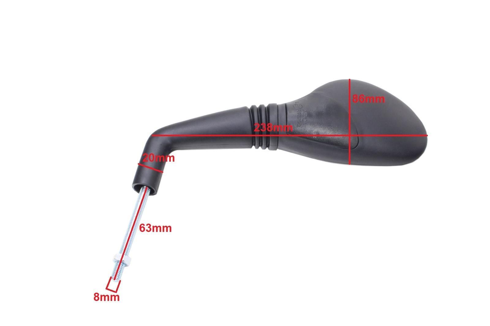 Lusterko lewe m8x1,25 peugeot speedfight tkr vivacity rms - zdjęcie 2