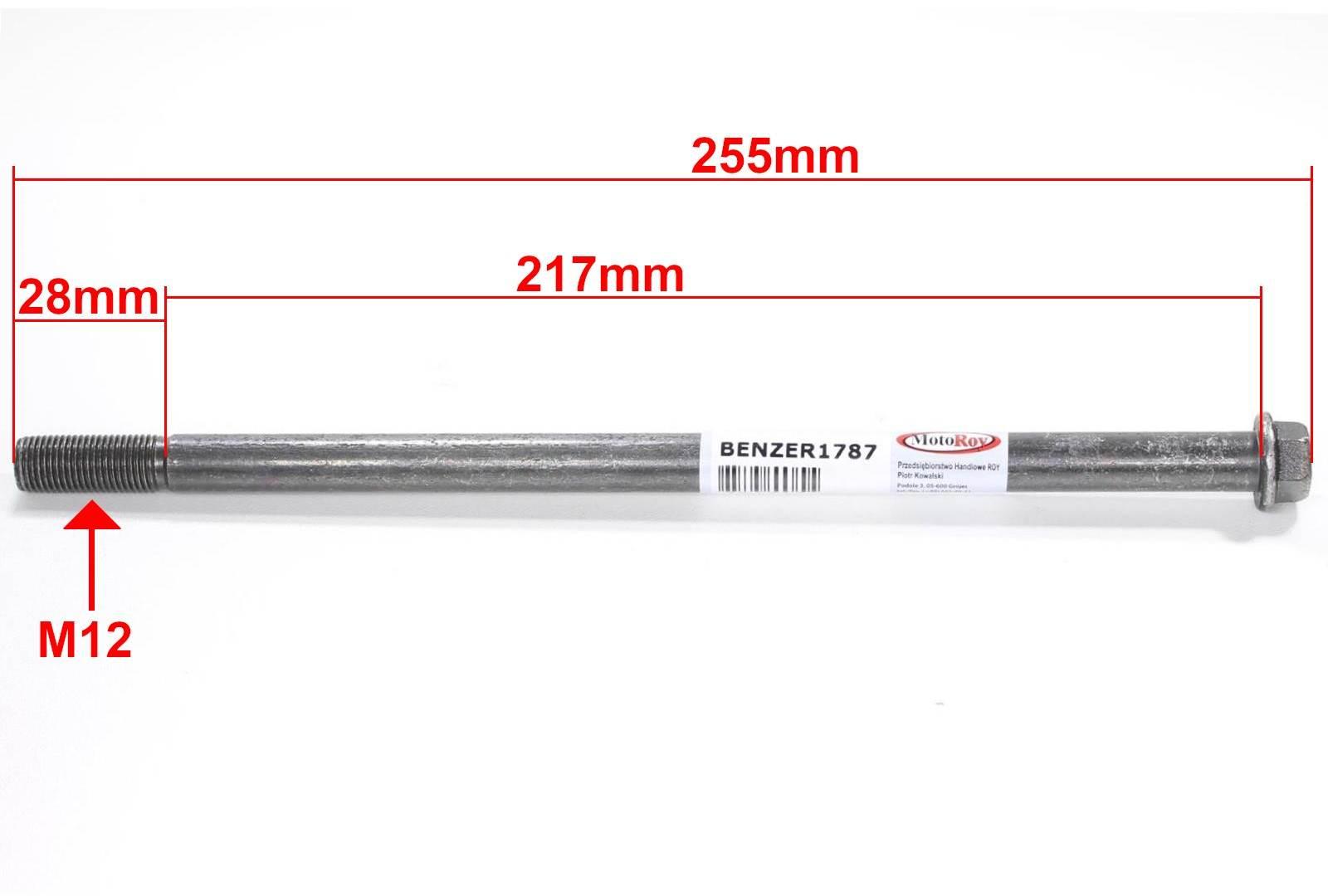 Ośka m12x255mm benzerbartonstreetzippgy6 - zdjęcie 2