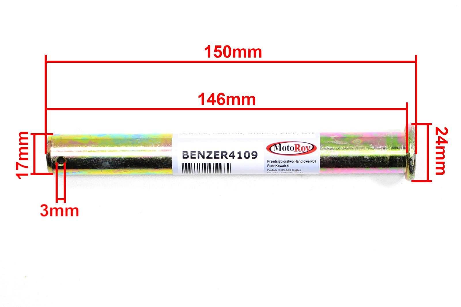 Ośka fi17x 150mm benzerbartonstreetzippgy6 - zdjęcie 2