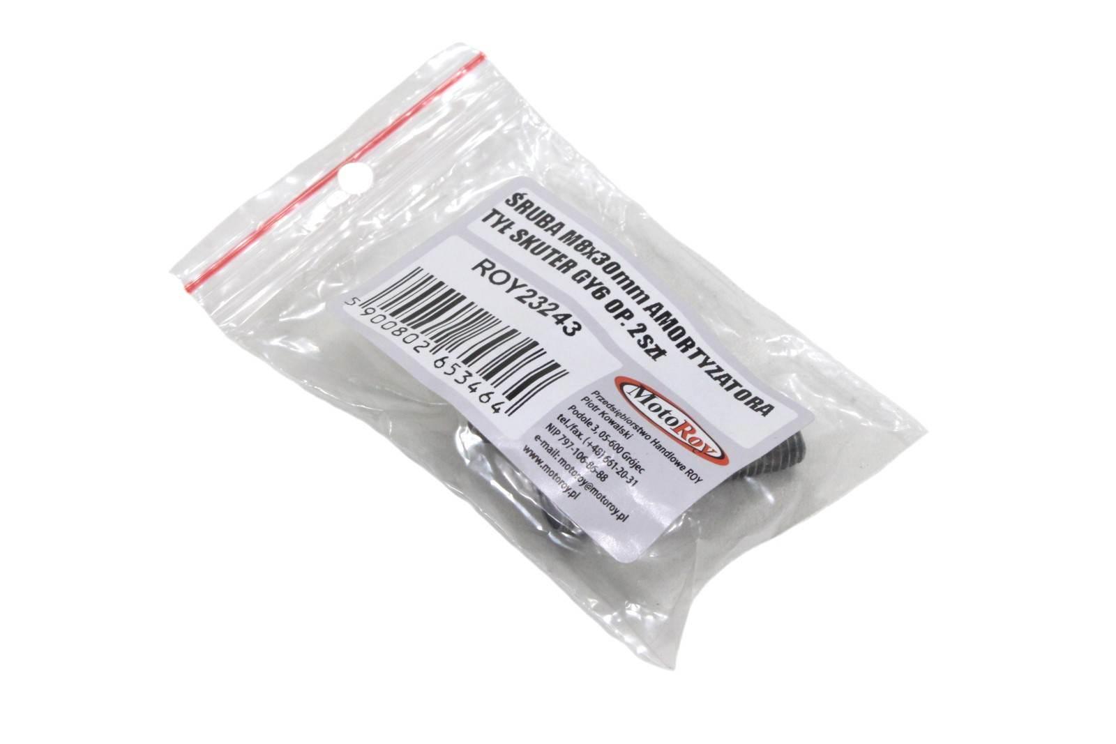 Śruba m8x30mm amortyzatora tył skuter gy6 op 2szt - zdjęcie 2