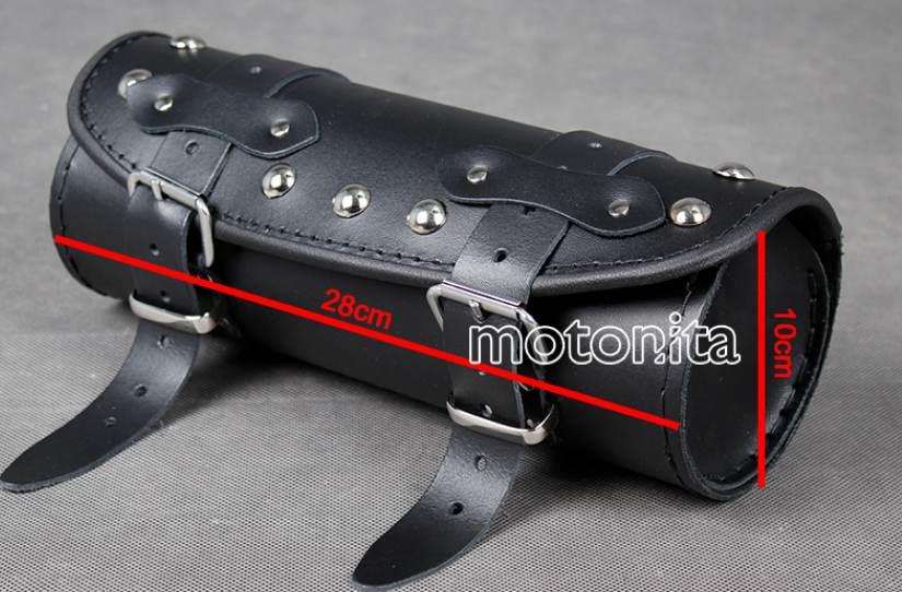 Piórnikrolka nal 28cm skóra naturalna z ćwiekami - zdjęcie 2