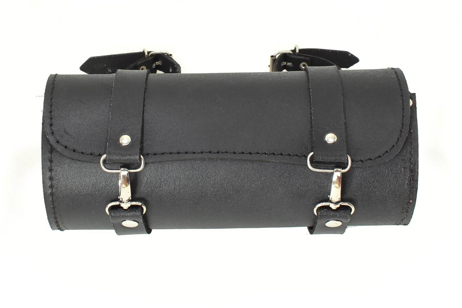 Piórnikrolka nal skóra naturalna gładka czarna