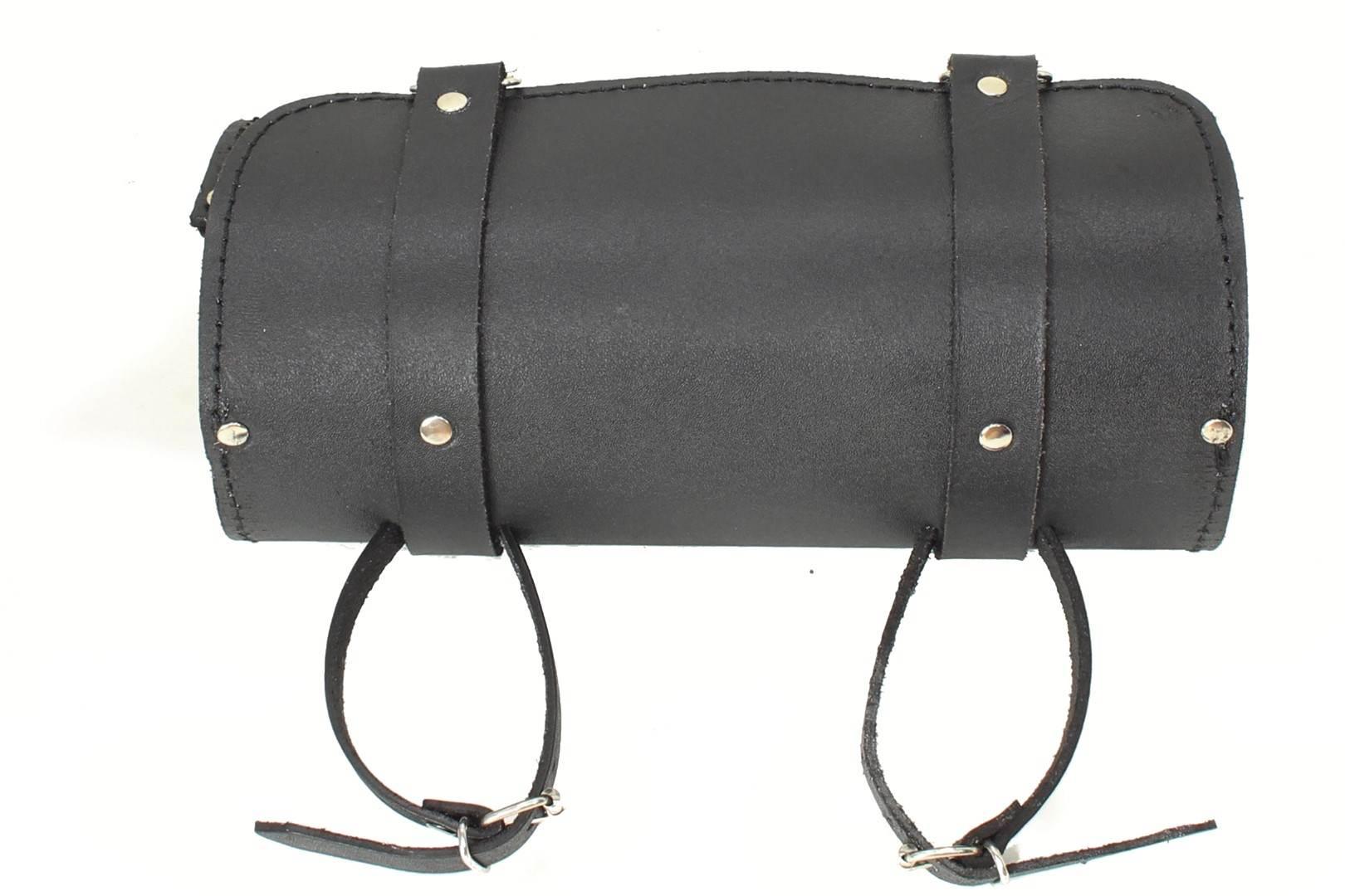 Piórnikrolka nal skóra naturalna gładka czarna - zdjęcie 3