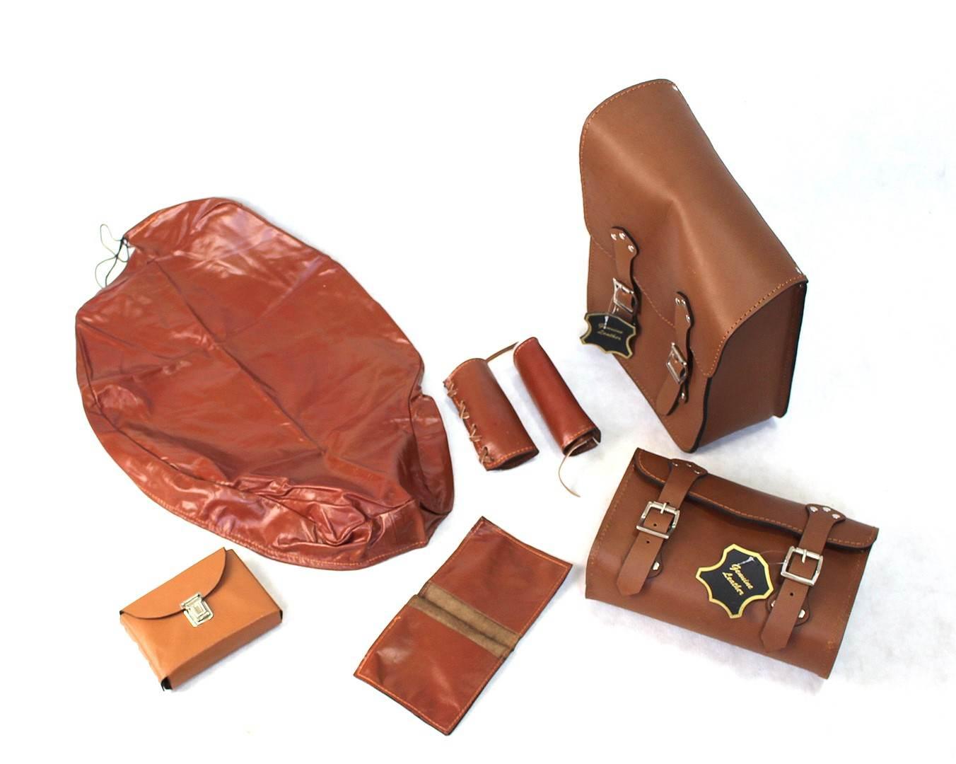 Sakwa rolka osłona manetek pokrowiec skóra nat kpl