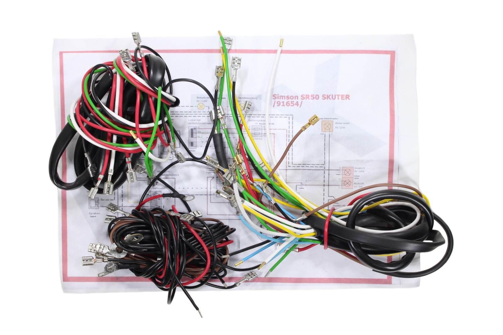 Instalacja wiązka simson sr50 sr80 czarna ml