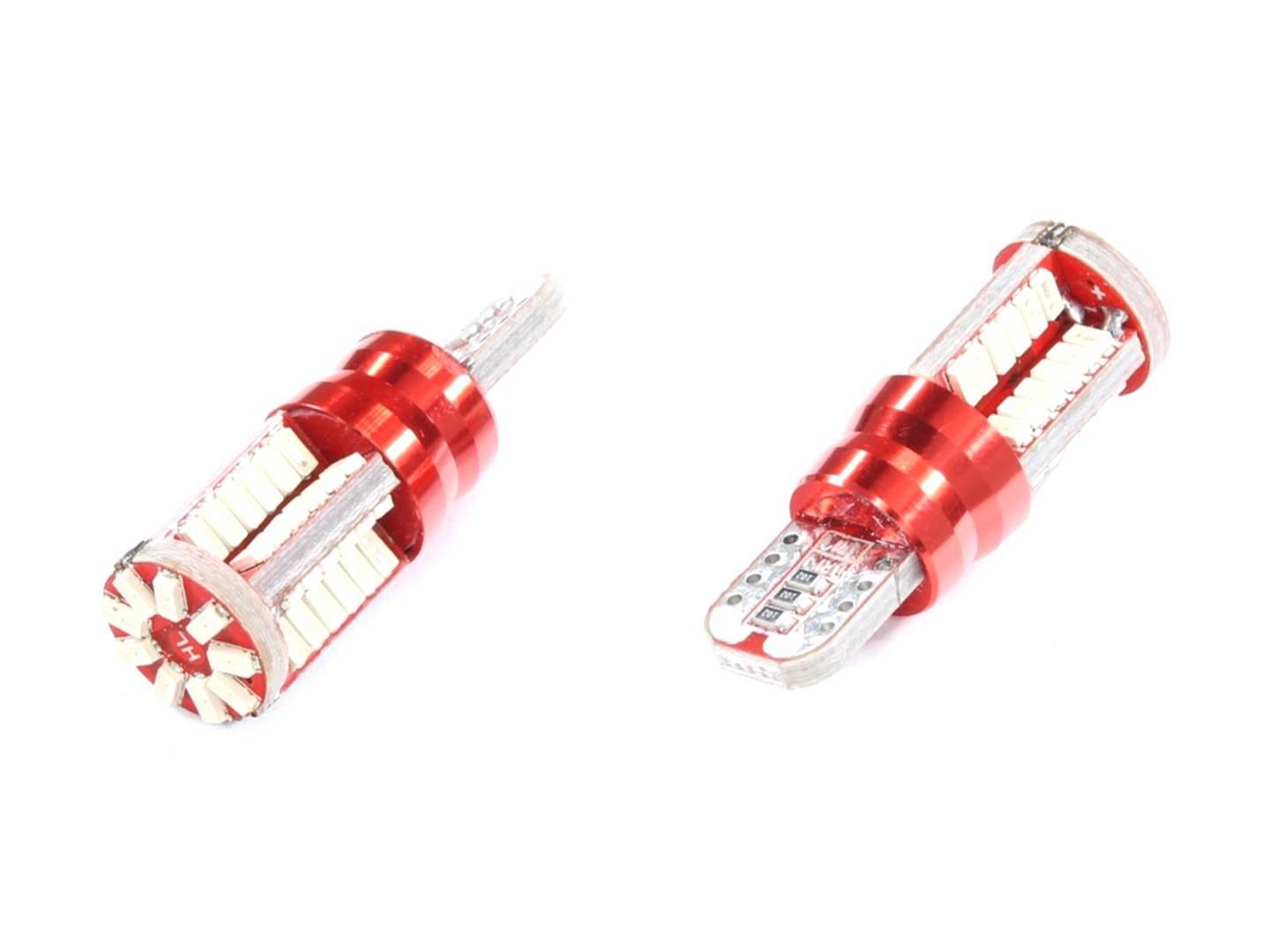 Żarówka 12v led t10-3014-57smd czerwona | ROY24648