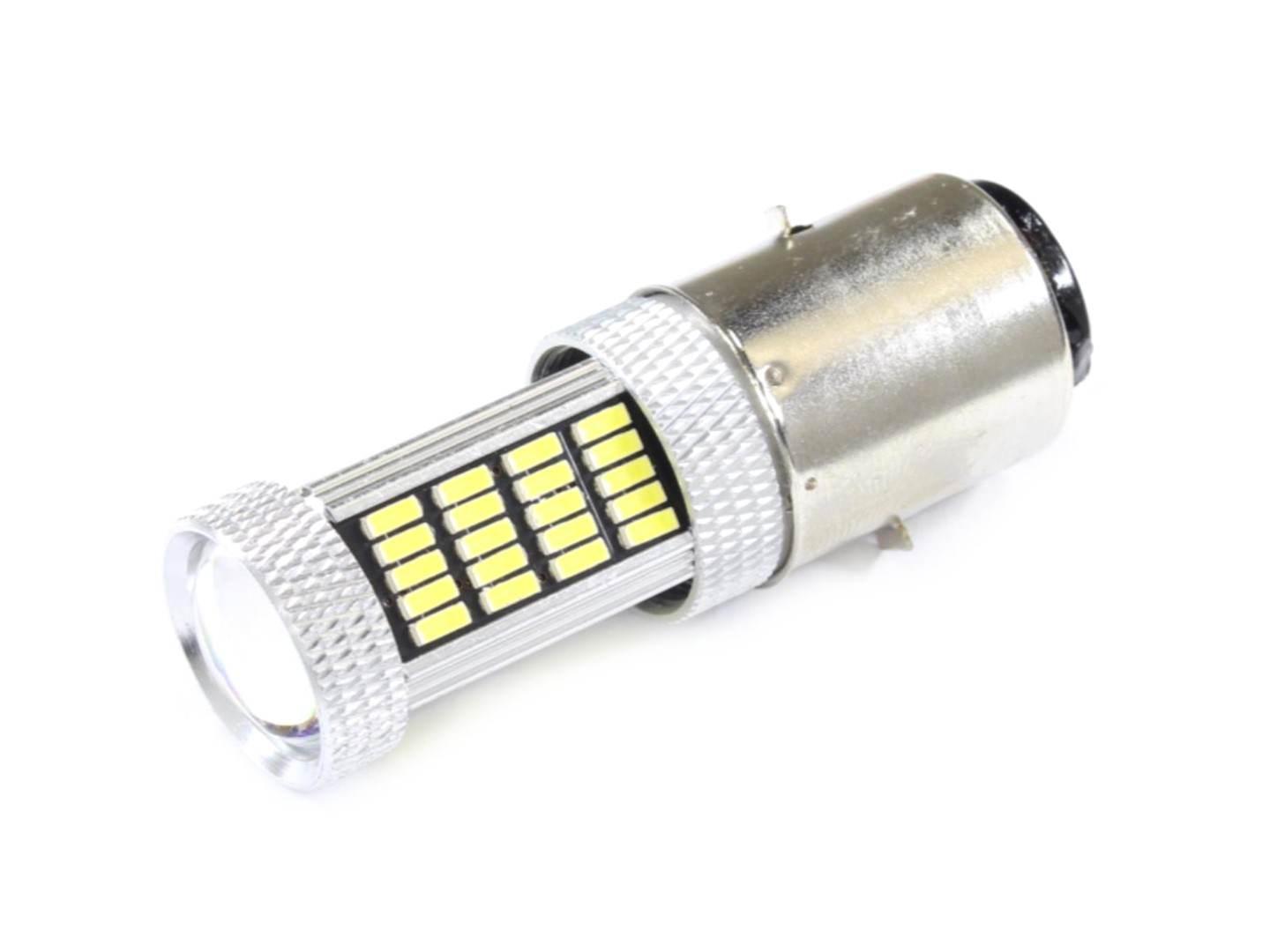 Żarówka 12v led ba20d 4014 112smd 65mm biała sc
