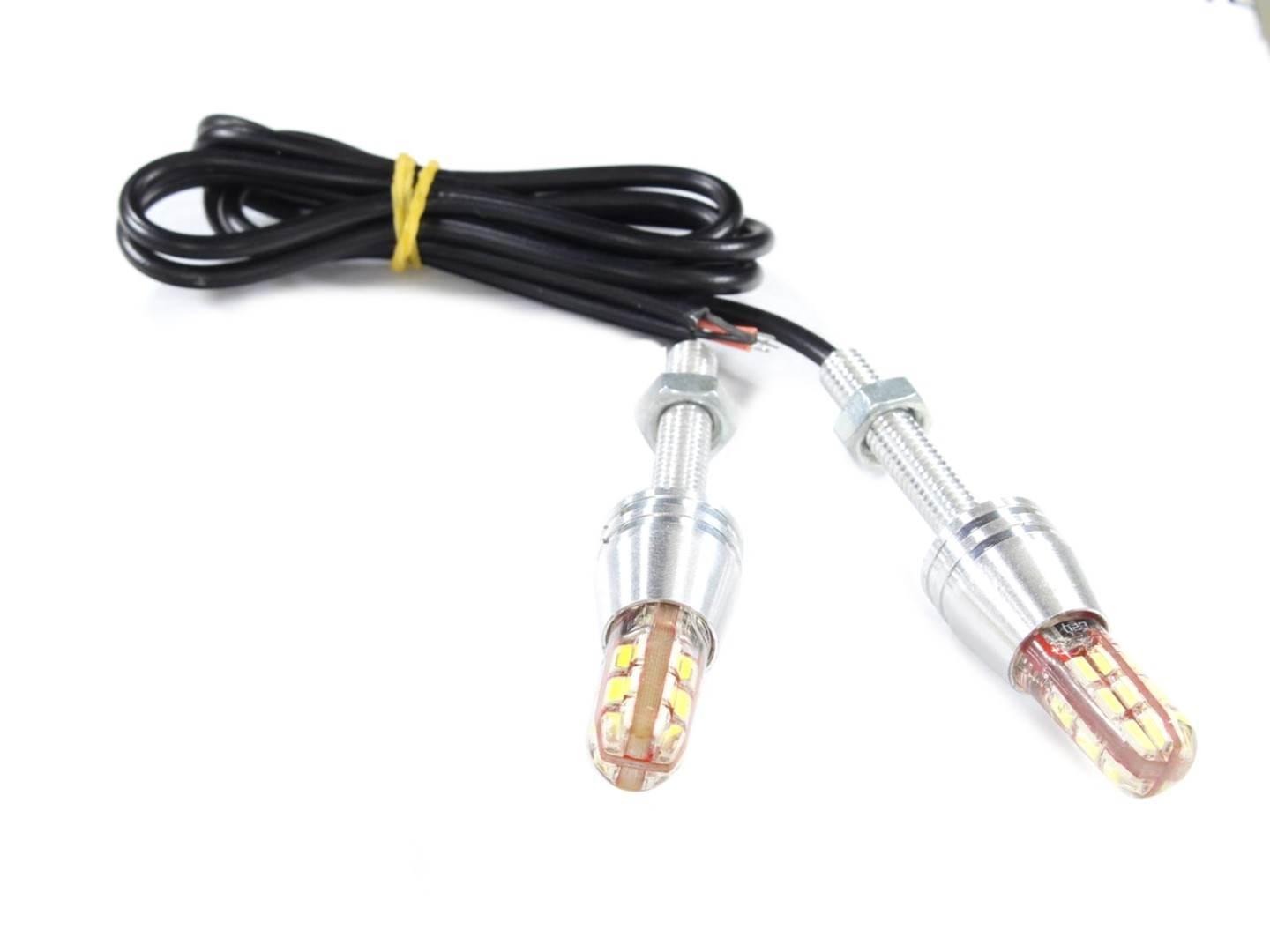 Żarówka 12v led nakrętka m5x25mm 24smd biała