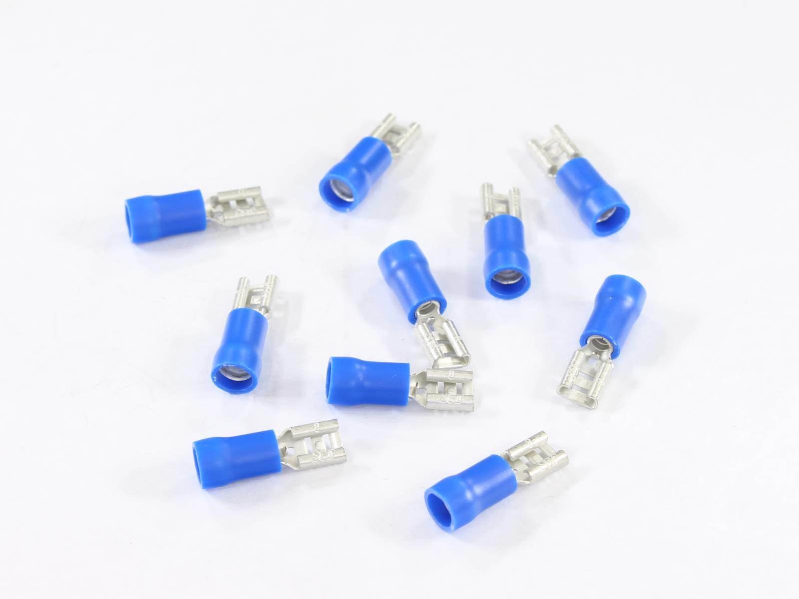 Konektor płaski 4,8mm żeński pełna izolacja0,8mm1,5-2,5mmkpl 10szt