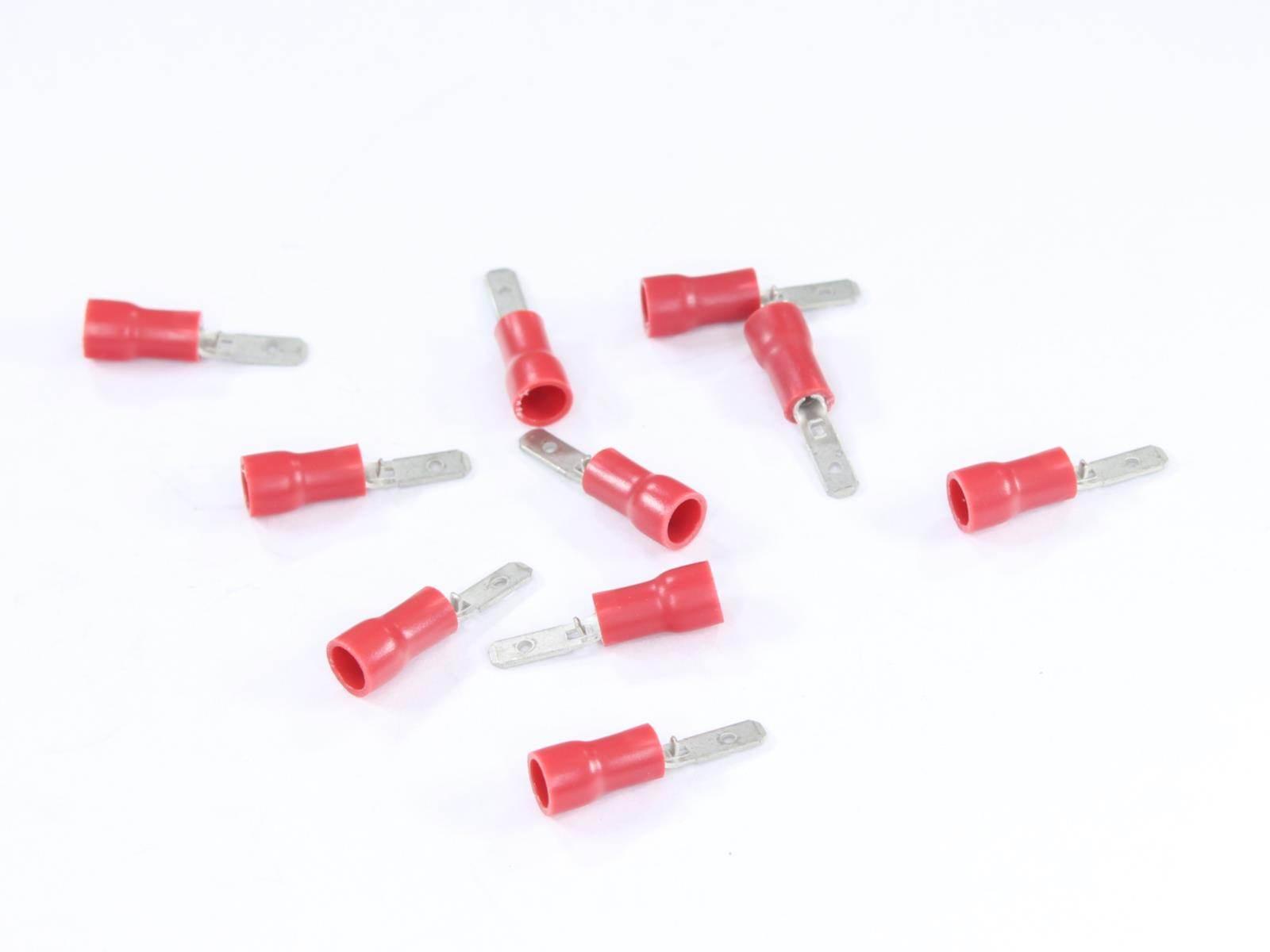 Konektor płaski 2,8mm męski izolowany0,5mm0,5-1,5mm kpl 10szt