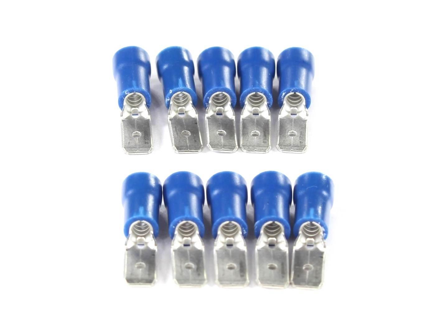 Konektor płaski 4,8mm męski izolowany 0,8mm1,5-2,5mm kpl 10szt