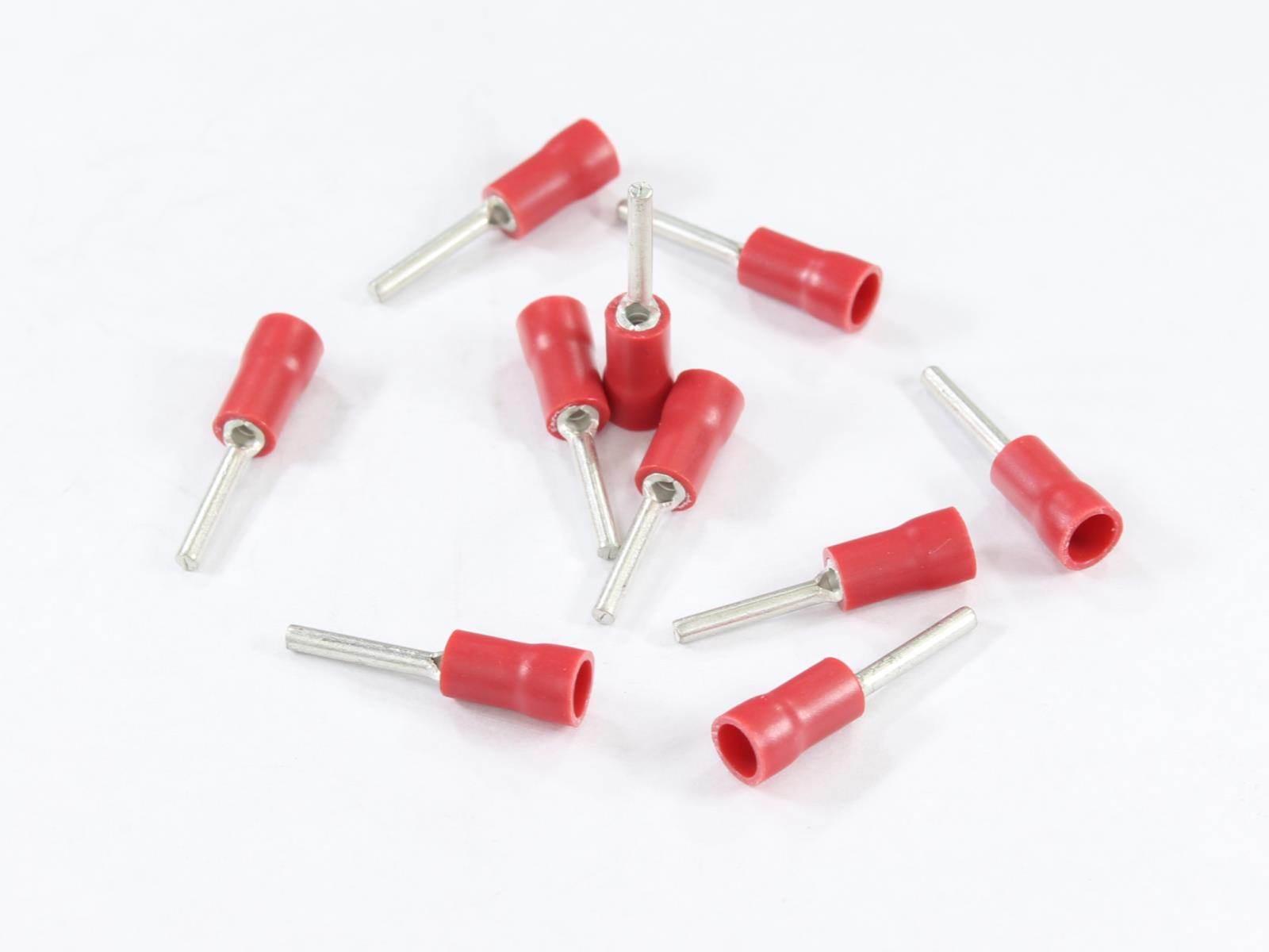 Konektor końcówka igiełkowa 1.9x12mm izolowana 0.5-1.5mm kpl 10szt