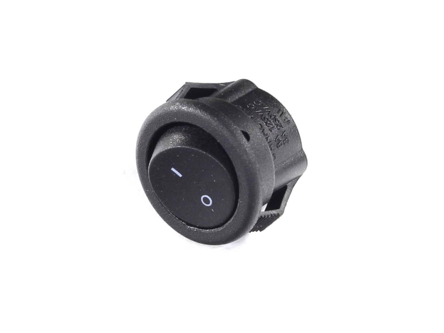 Przełącznik klawiszowy on-off okrągły spst 2p