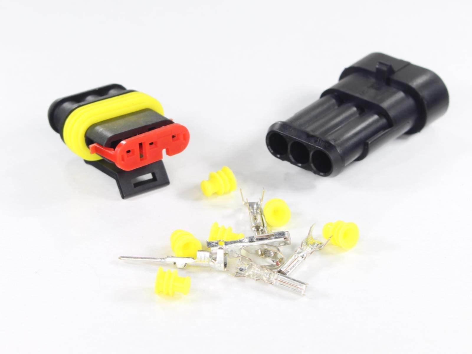 Złącze hermetyczne x3 wodoodporne bryzgoszczelne