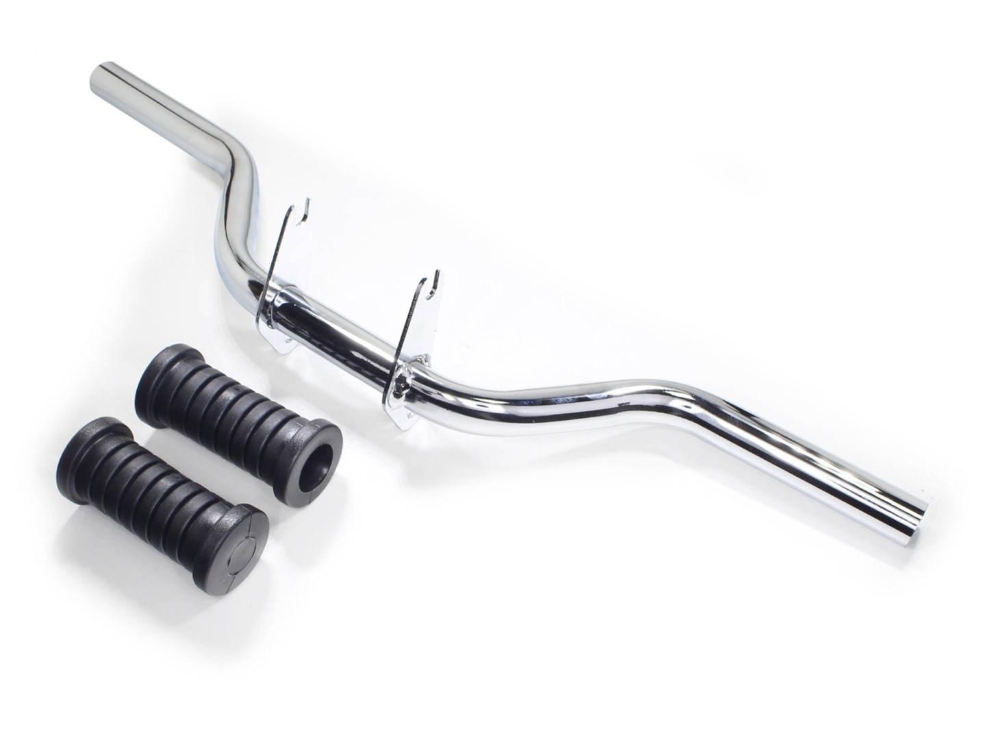 Podnóżek kierowcy simson chrom z gumami dl