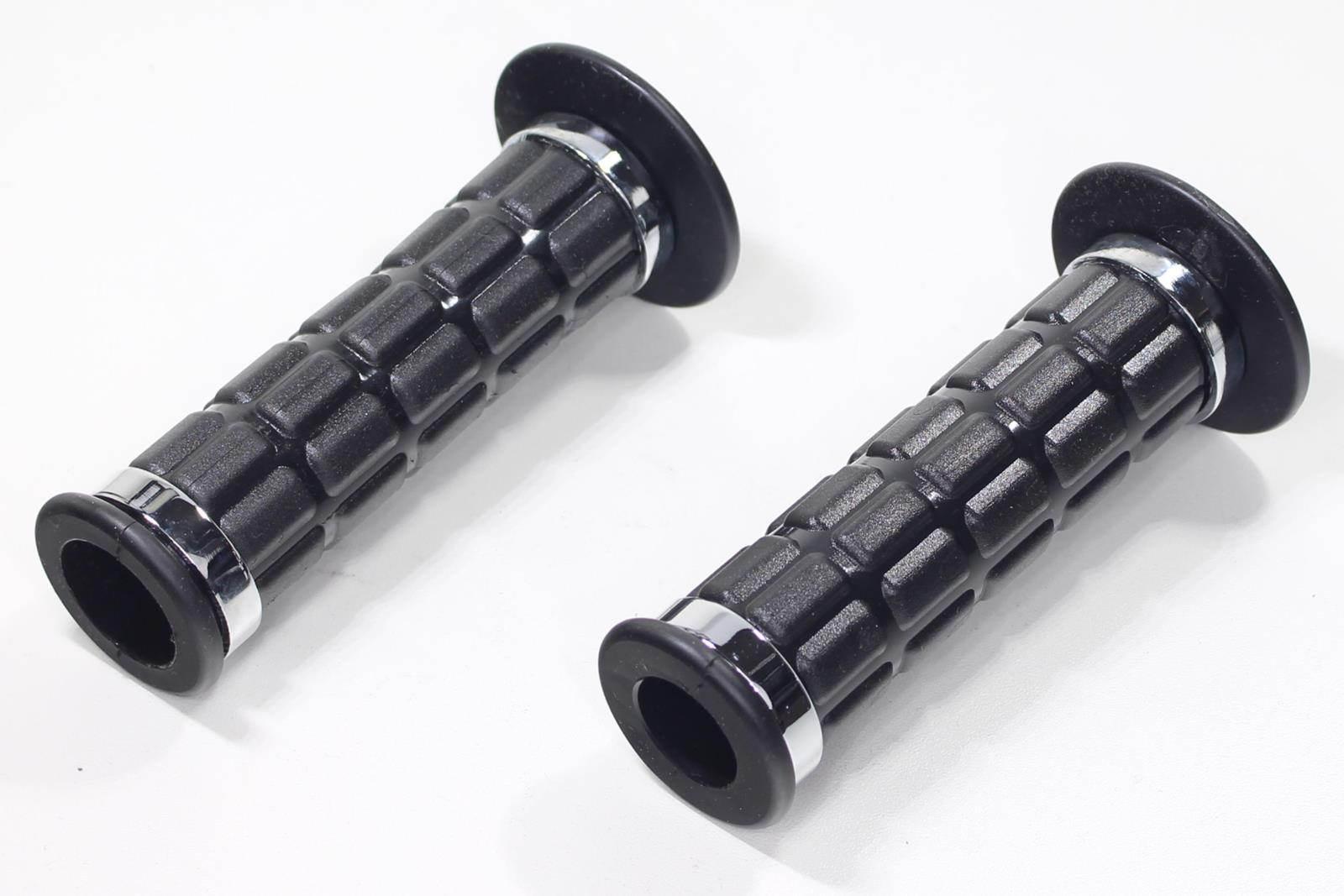 Manetka kierownicy czarna z opaskami chrom otwarta