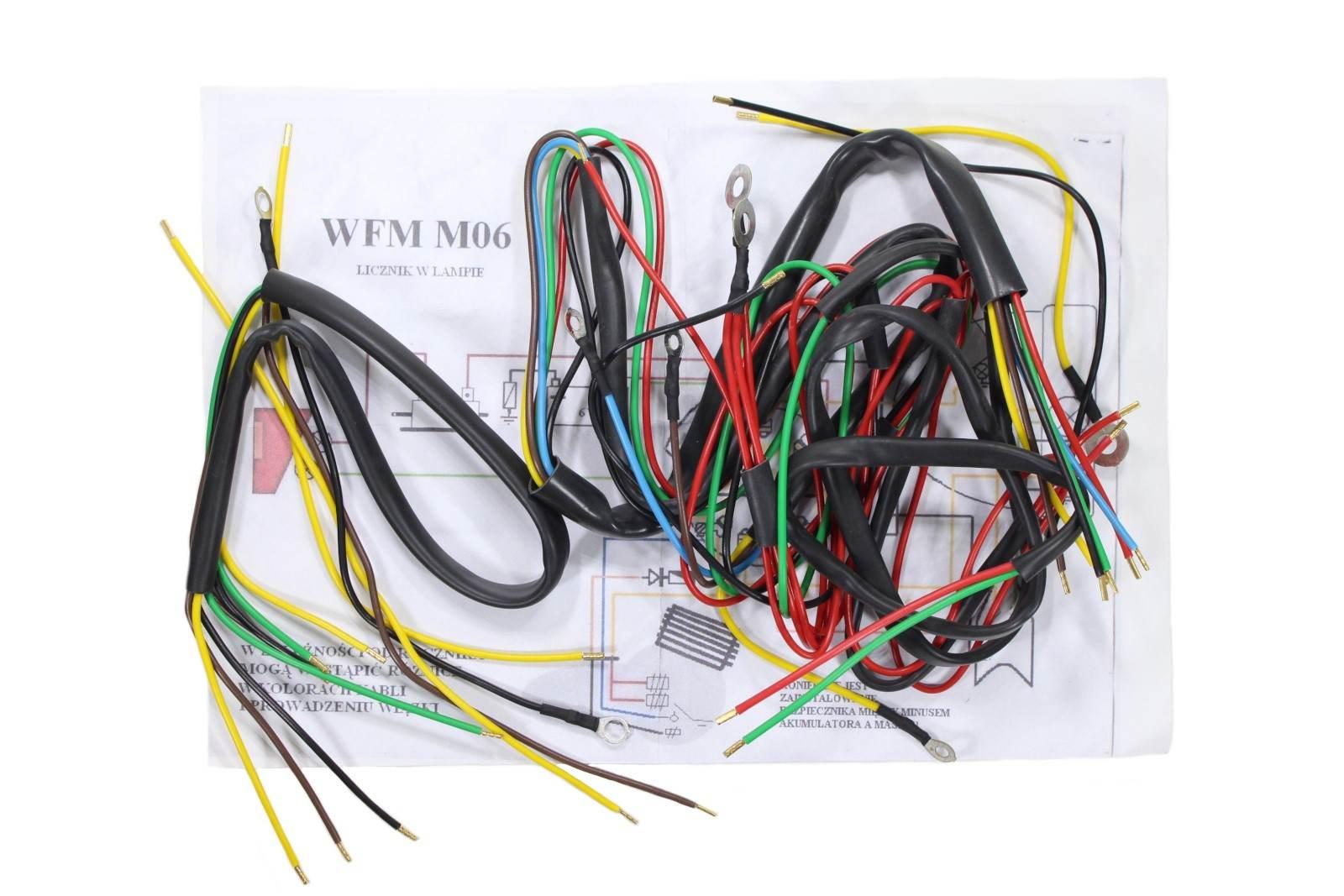 Instalacja wiązka wfm m06 licznik w lampie czarna ml