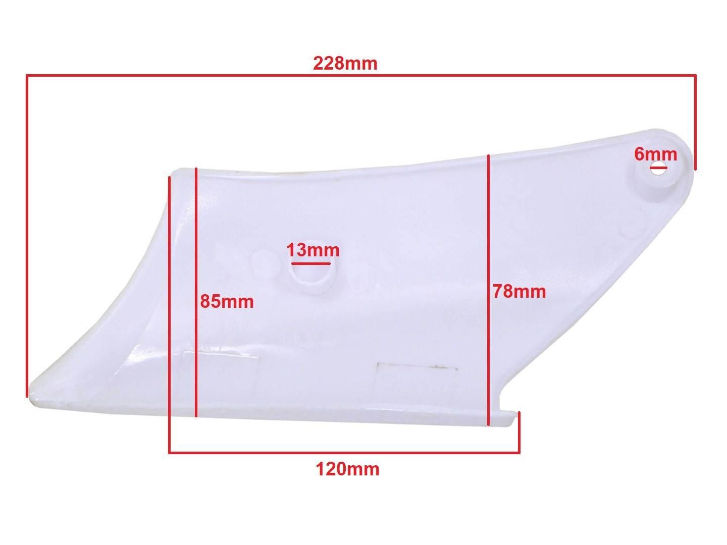 Plastik tył mini cross pocket prawy biały hb - zdjęcie 3