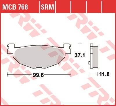 Klocki hamulcowe trw mcb768 yamaha xp yp - zdjęcie 2