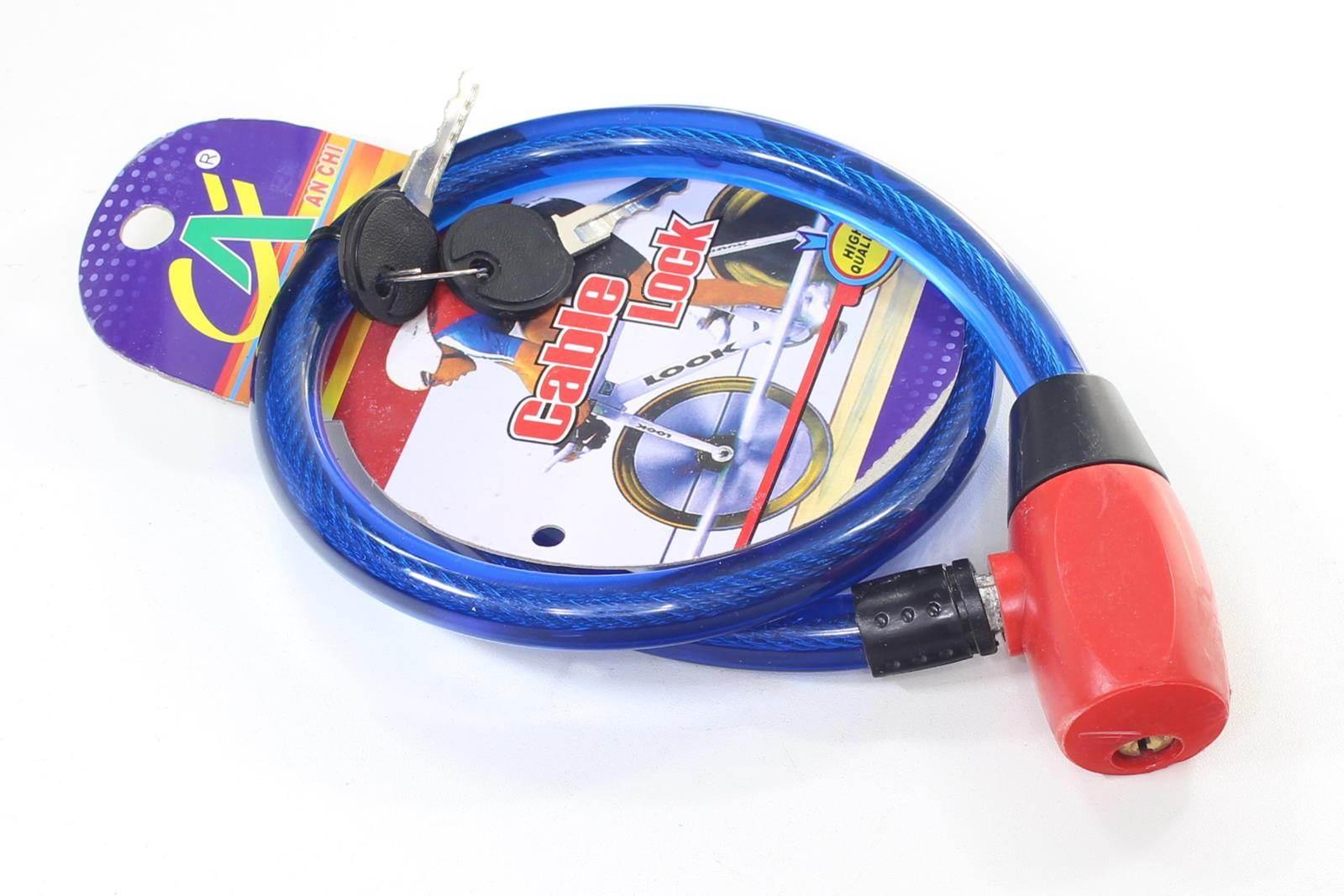 Blokada zabezpieczenie przeciwkradzieżowe 80cm niebieskie