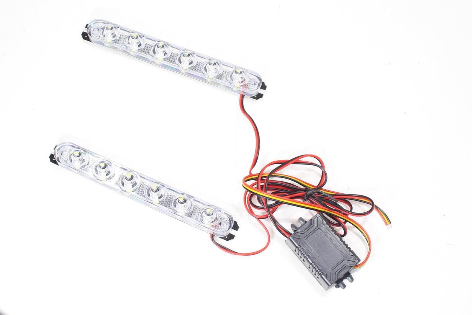 Lampa przód 6xdioda led zw-326 biała migająca - zdjęcie 2