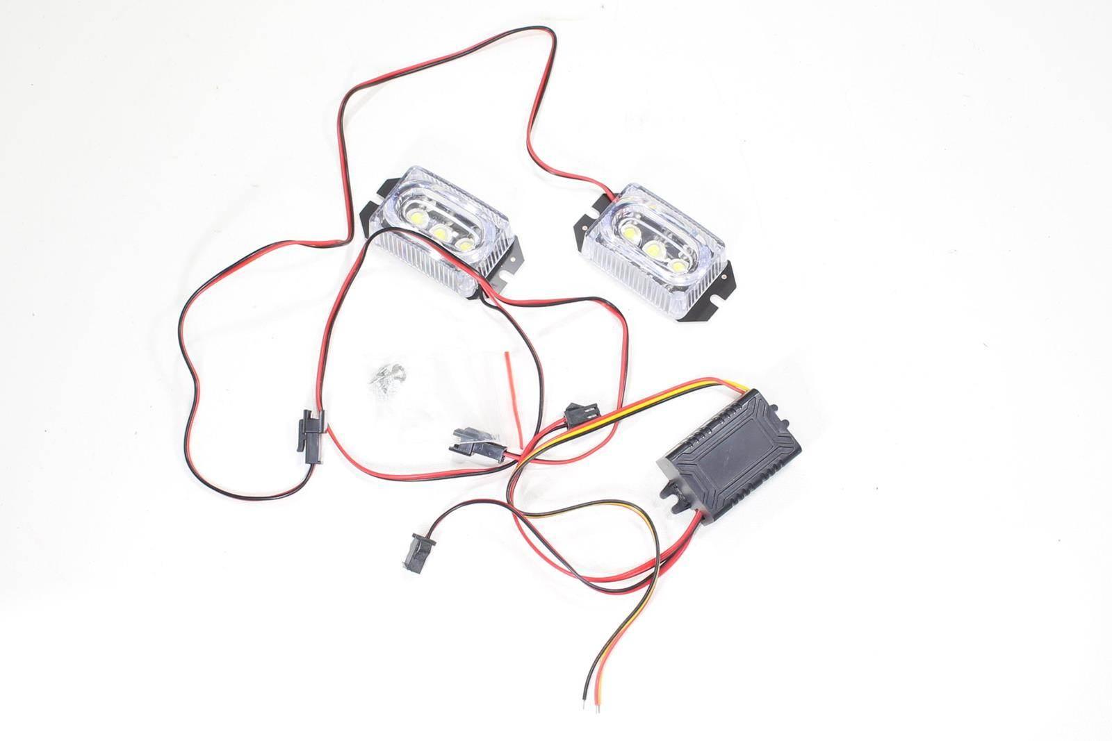 Lampa przód 3xdioda led zw-335 biała migająca - zdjęcie 2