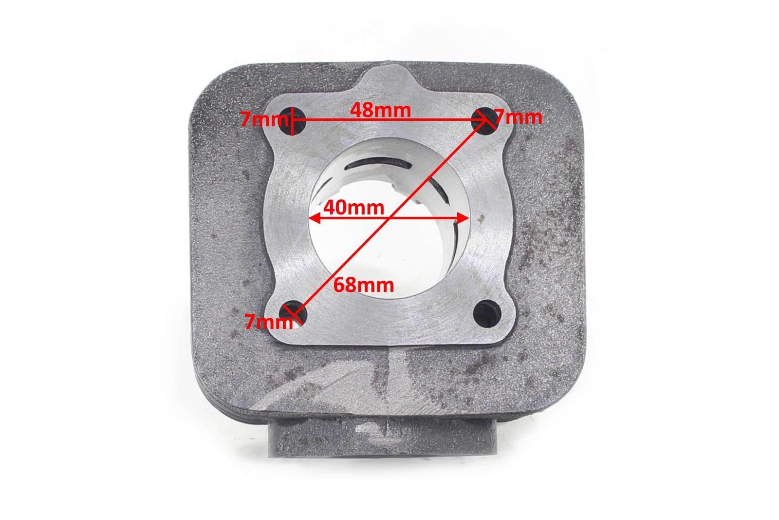 Cylinder piaggio vespa/zip aprilia derbi gilera 50ccm 40mm pin 12mm 2t komp - zdjęcie 5