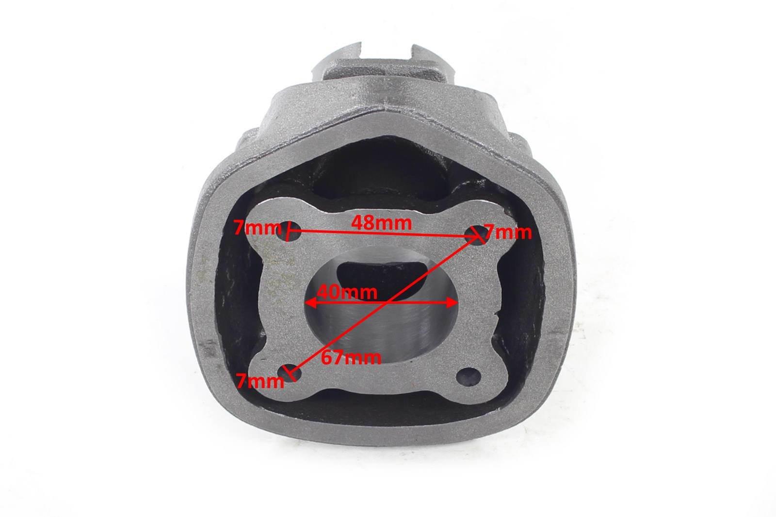 Cylinder piaggio nrg lc derbi gp1 50ccm 40mm pin 12mm 2t kompletny chłodzon - zdjęcie 5