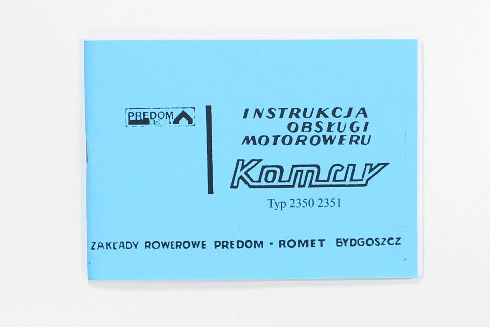 Katalog instrukcja obsługi romet komar typ 2350 2351