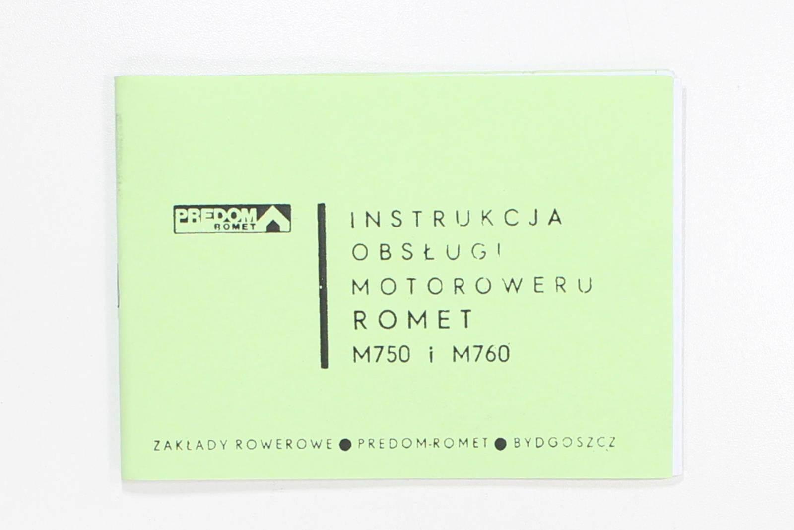 Katalog instrukcja obsługi romet m750 m760