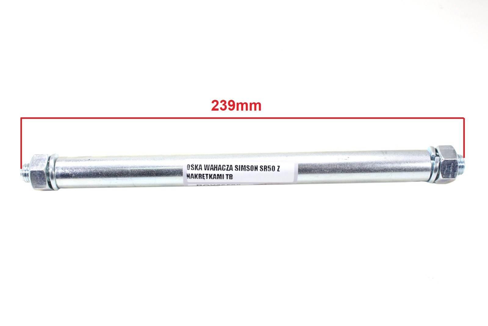 Ośka wahacza simson sr50 z nakrętkami tb - zdjęcie 2