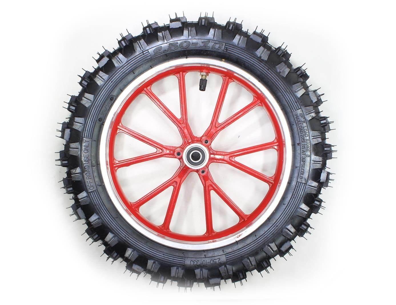 Koło pocket cross czerwone 10" 2.50x10 tył hb - zdjęcie 2