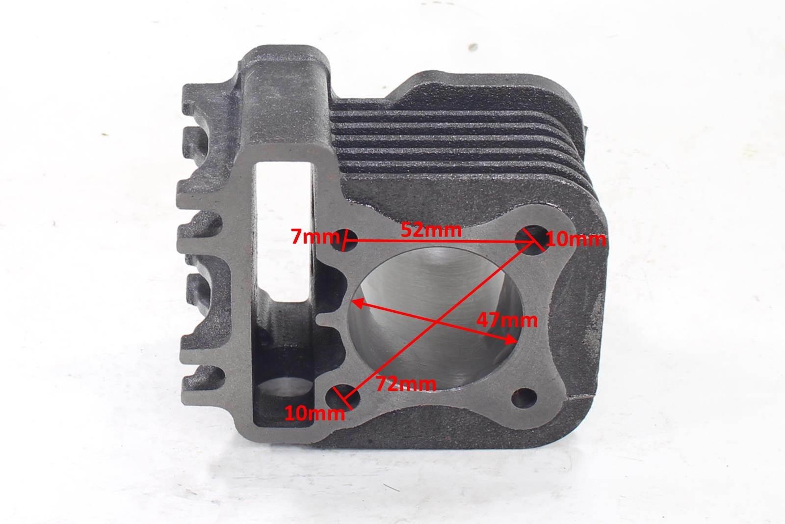 Cylinder piaggio 4t 70ccm 47mm ac 4v kompletny hw - zdjęcie 4