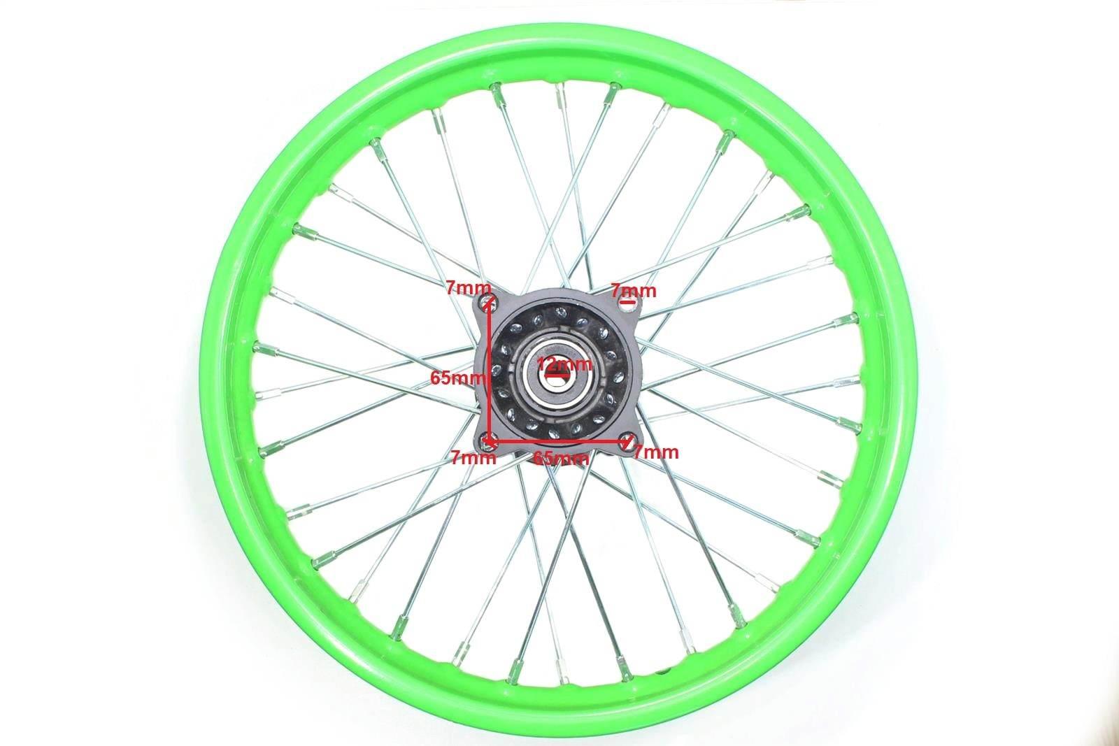 Felga koło tył 1,85/14'' cross 125 new green hb - zdjęcie 4