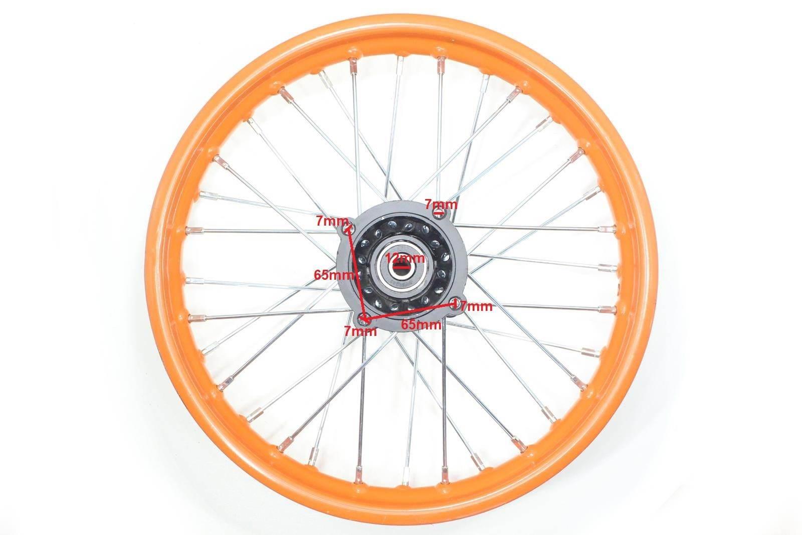 Felga koło tył 1,85/14'' cross 125 new orange hb - zdjęcie 4