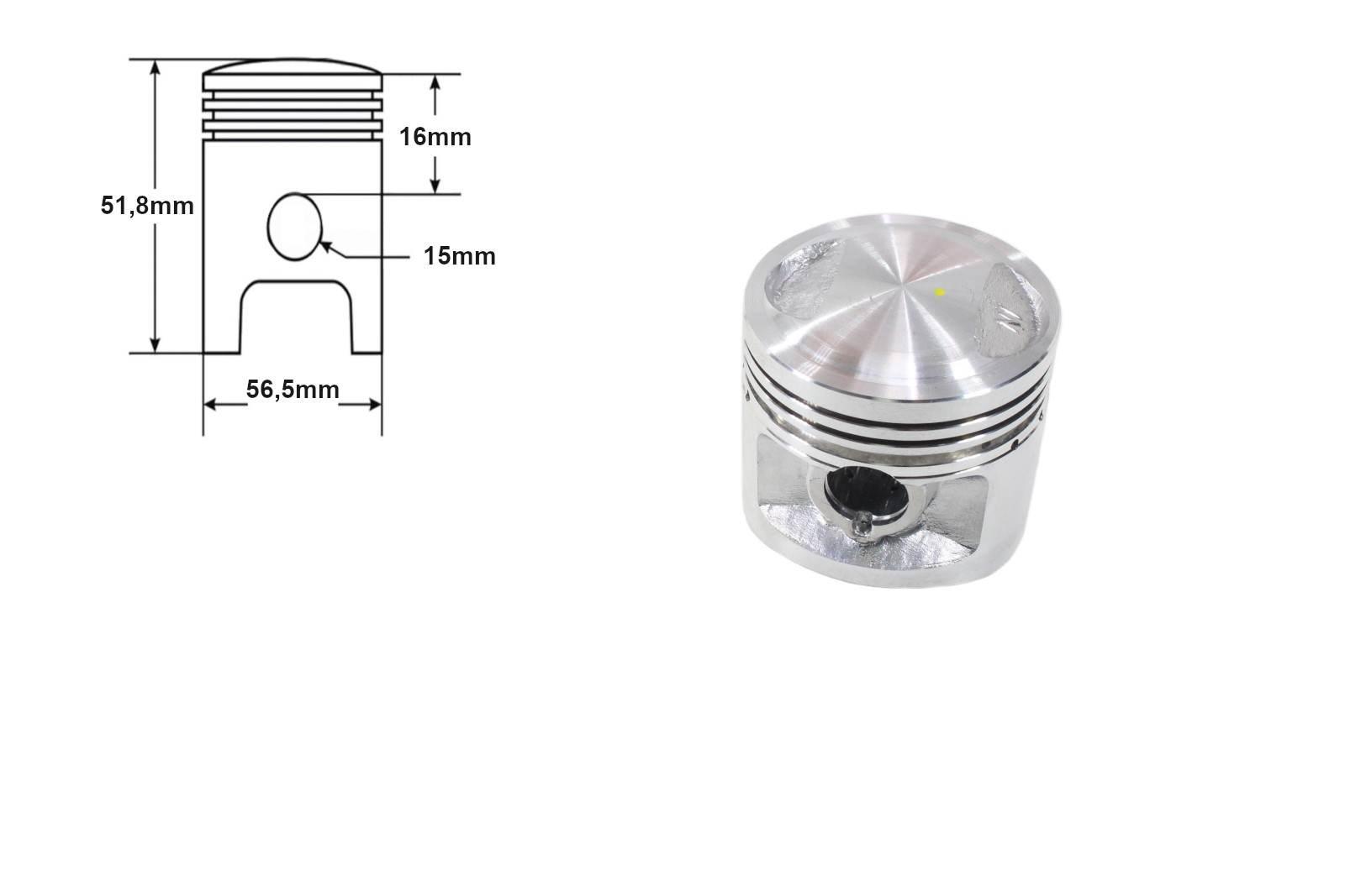 Tłok cg 125 56,5mm pin 15mm kpl win | ROY27277 - zdjęcie 2