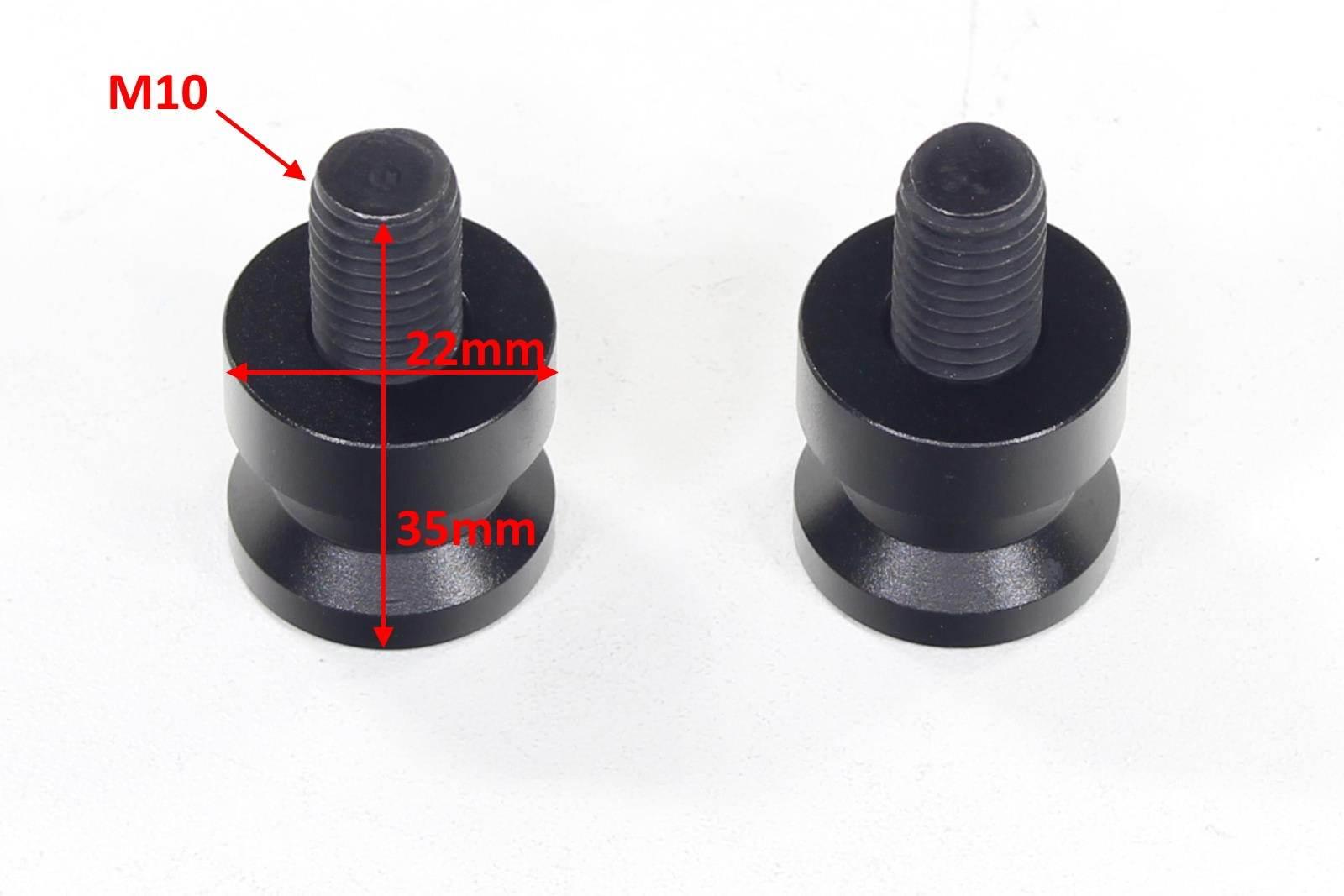 Rolki wahacza pod stojak motocyklowy m10 czarne ox - zdjęcie 2