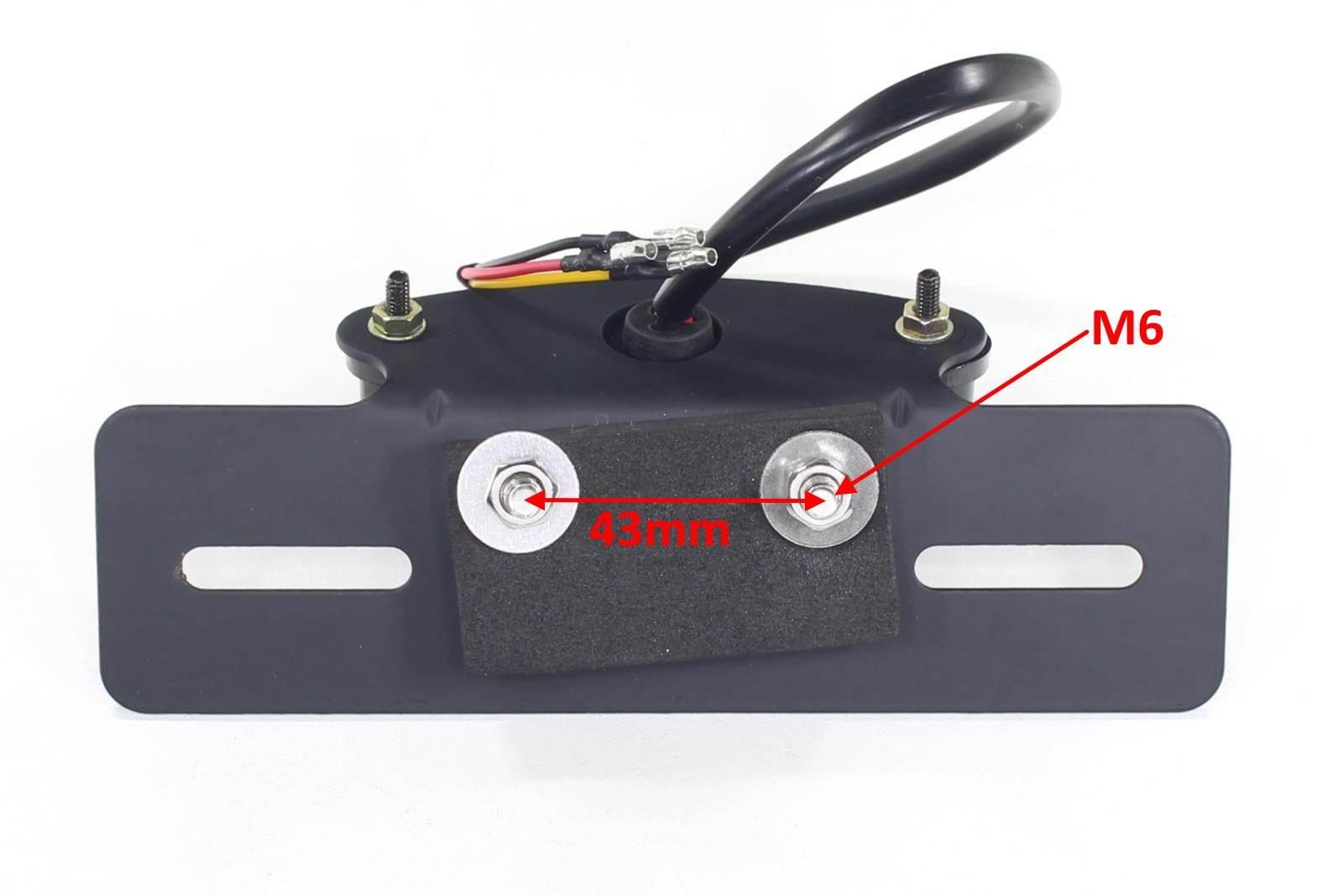 Lampa tył led motocykl z podstawą pod tablicę rejestracyjną z podświetleniem oxf-11768 ox - zdjęcie 3