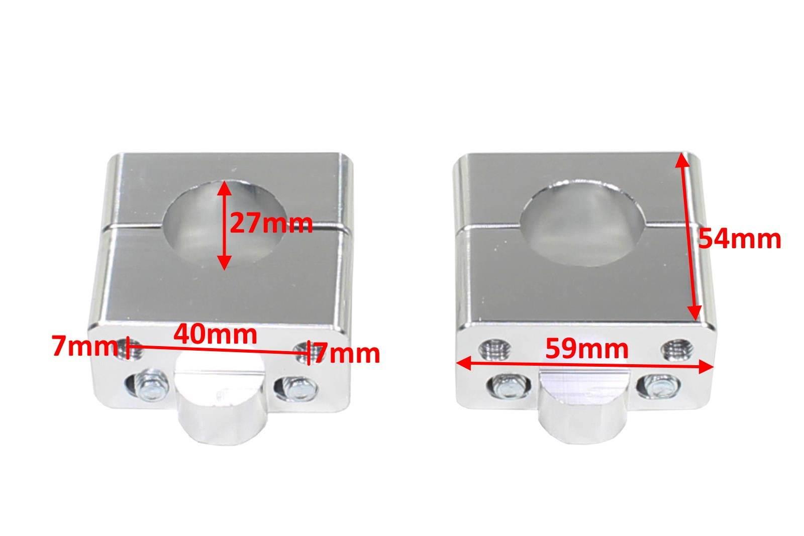 Mocowanie kierownicy 28mm podwyższenie 18mm oxf-19981 kpl ox - zdjęcie 2