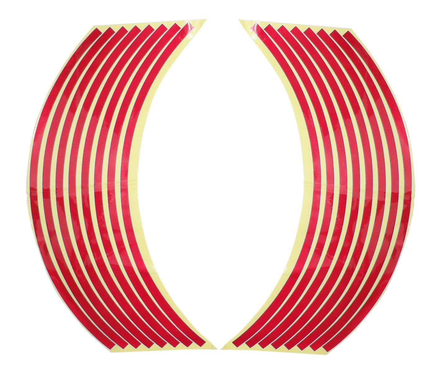 Naklejki odblaskowe na obręcze kół czerwone oxf-43621 kpl ox