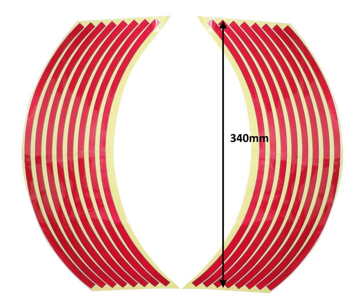 Naklejki odblaskowe na obręcze kół czerwone oxf-43621 kpl ox - zdjęcie 2