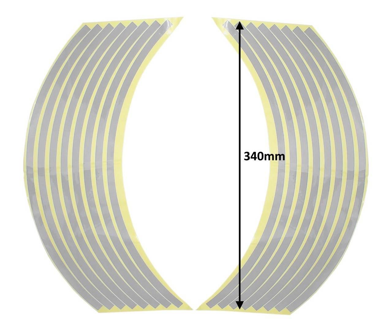 Naklejki odblaskowe na obręcze kół srebrne oxf-43621 kpl ox - zdjęcie 2